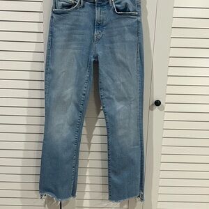 Mother Jeans The Insider Crop Step Fray Jeans in wash Limited Edition size 24